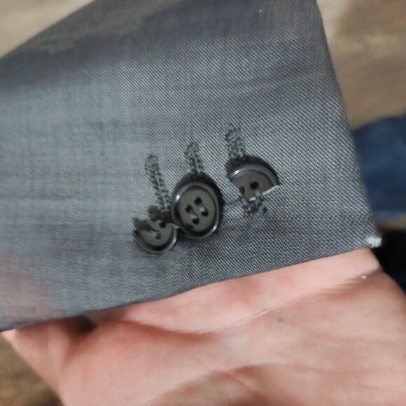 Bernard Denault Tombolini Men's Grey Jacket Blazer, T400 - Picture 6 of 7